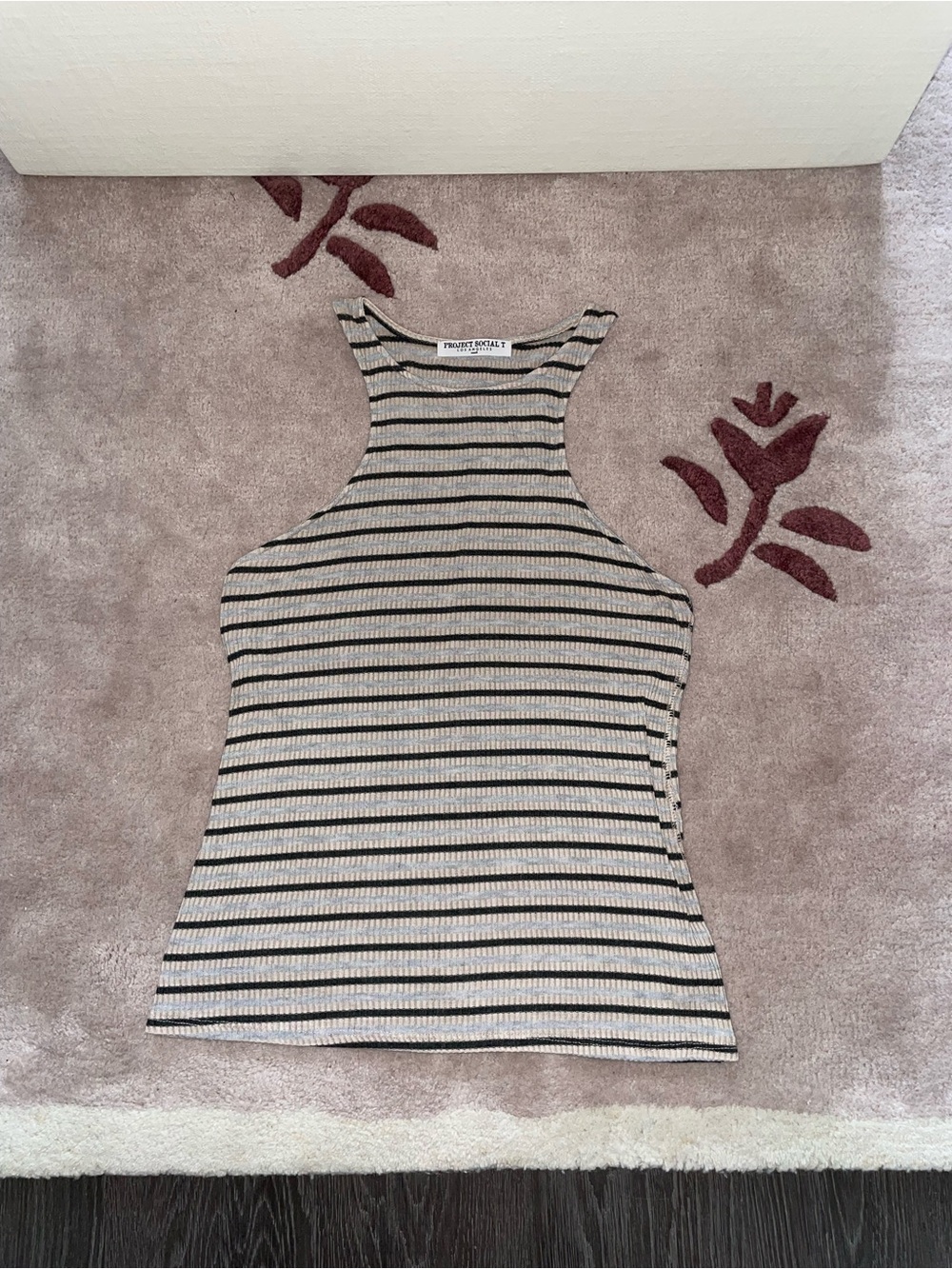 Project Social T Striped Racerback Tank